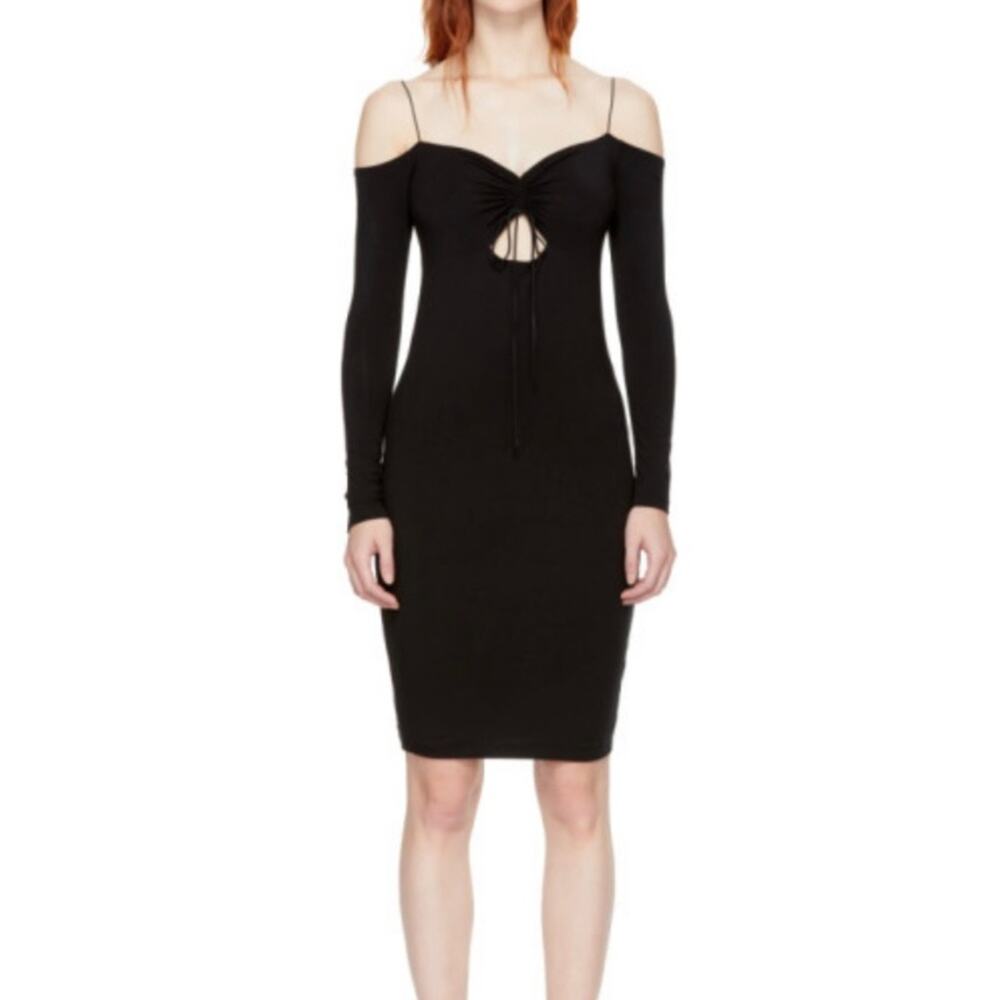 T by Alexander Wang Pink Long Sleeve Cut out Off the Shoulder Dress size Medium